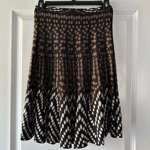 BCBGMaxAzria Black and Brown A-Line Skirt